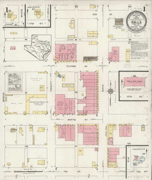 Ralls Texas 1926 - Fire Insurance Index - Old Map Reprint