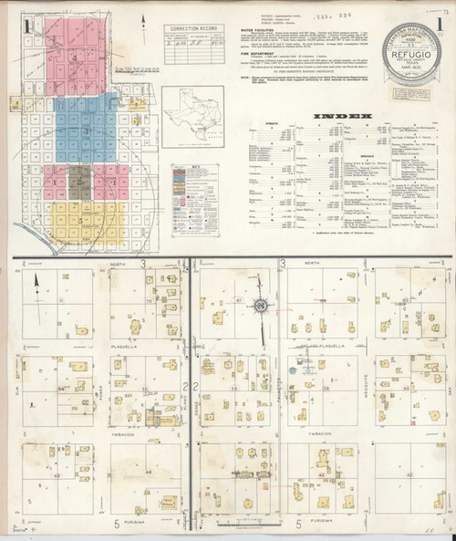Refugio Texas 1942 - Fire Insurance Index - Old Map Reprint