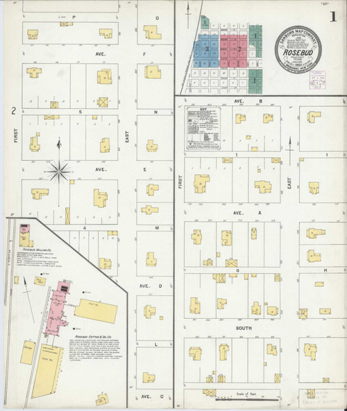 Rosebud Texas 1903 - Fire Insurance Index - Old Map Reprint