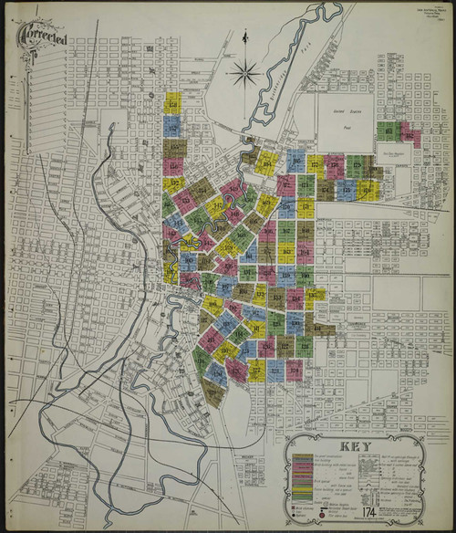 San Antonio Texas 1904 V2 - Fire Insurance Index - Old Map Reprint