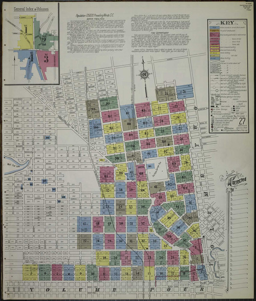 San Antonio Texas 1911 V1 - Fire Insurance Index - Old Map Reprint