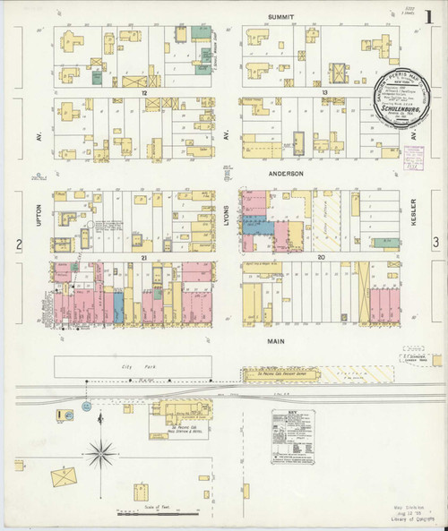 Schulenburg Texas 1901 - Fire Insurance Index - Old Map Reprint