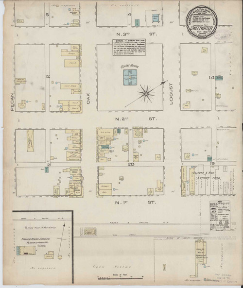 Sweetwater Texas 1885 - Fire Insurance Index - Old Map Reprint