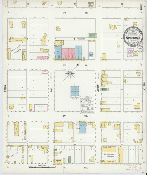 Sweetwater Texas 1902 - Fire Insurance Index - Old Map Reprint