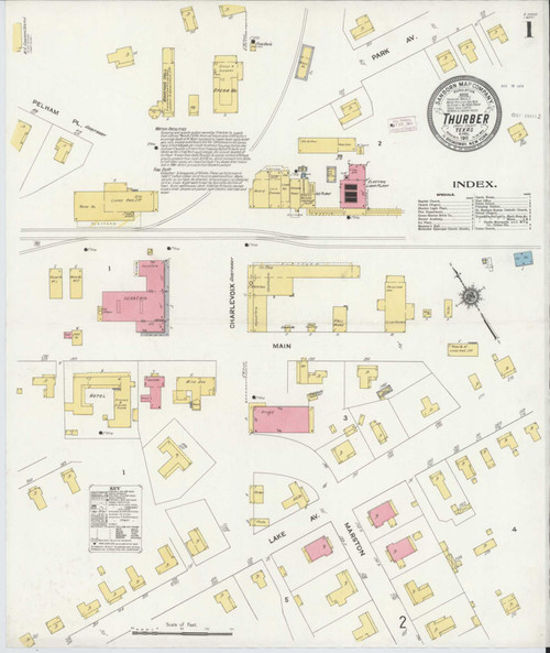 Thurber Texas 1911 - Fire Insurance Index - Old Map Reprint