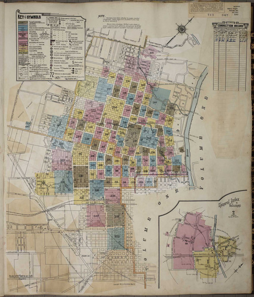 Waco Texas 1950 V2 - Fire Insurance Index - Old Map Reprint