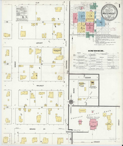 Whitewright Texas 1911 - Fire Insurance Index - Old Map Reprint