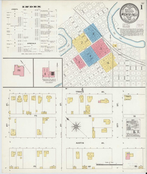 Wichita Falls Texas 1904 - Fire Insurance Index - Old Map Reprint