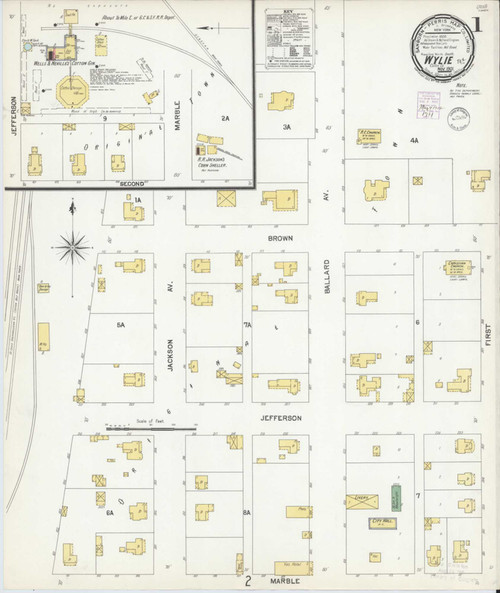 Wylie Texas 1901 - Fire Insurance Index - Old Map Reprint