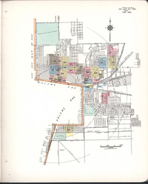 Amarillo, Texas Fire Insurance 1955 Sheet 0b - Old Town Map Reprint Wild West