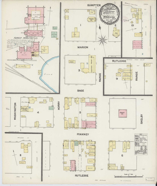 Madison Florida 1890 - Fire Insurance Index - Old Map Reprint