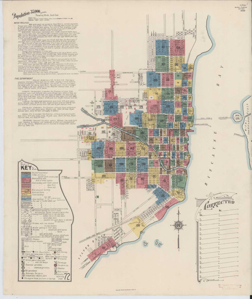 Miami Florida 1924 V1 - Fire Insurance Index - Old Map Reprint