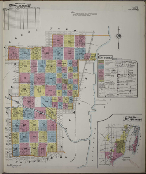 Miami Florida 1940 V2 - Fire Insurance Index - Old Map Reprint