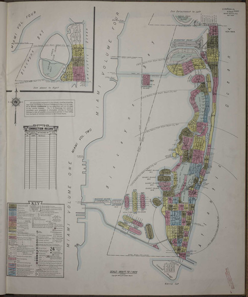 Miami Beach Florida 1948 - Fire Insurance Index - Old Map Reprint