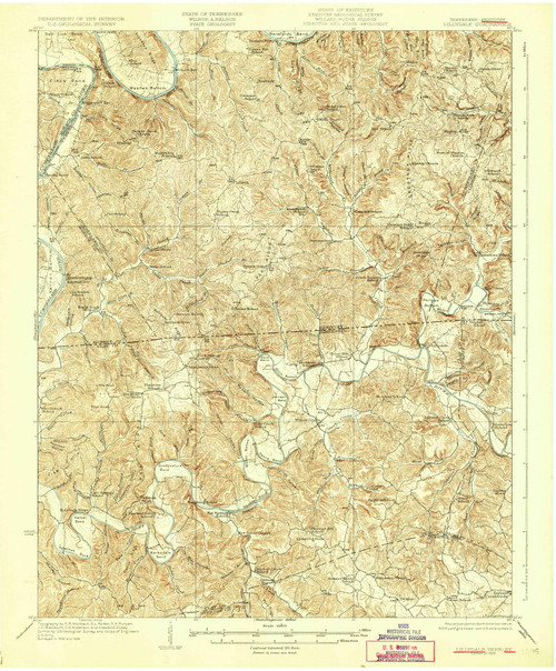 Lillydale, Tennessee 1929 (1929) USGS Old Topo Map Reprint 15x15 TN Quad 153420