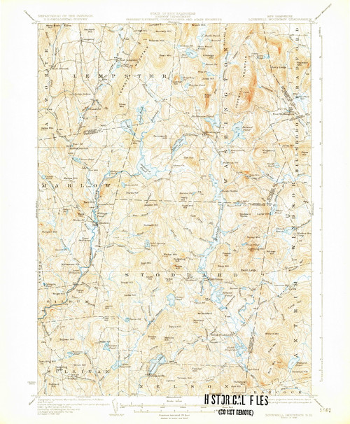 Lovewell Mountain, New Hampshire 1930 (1930) USGS Old Topo Map Reprint 15x15 NH Quad 330129