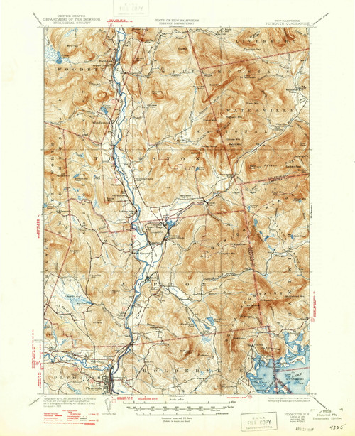 Plymouth, New Hampshire 1931 (1947) USGS Old Topo Map Reprint 15x15 NH Quad 330321
