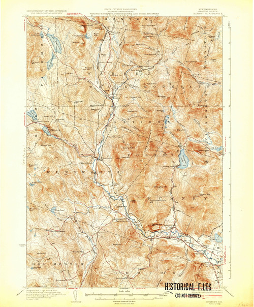 Rumney, New Hampshire 1932 (1932) USGS Old Topo Map Reprint 15x15 NH Quad 330333
