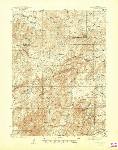 Esterbrook, Wyoming 1945 (1945) USGS Old Topo Map Reprint 15x15 WY Quad 342101