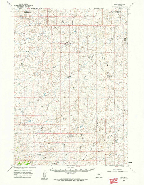 Ross, Wyoming 1960 (1962) USGS Old Topo Map Reprint 15x15 WY Quad 342242
