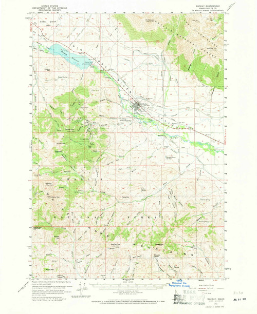 Mackay, Idaho 1960 (1971) USGS Old Topo Map Reprint 15x15 ID Quad 239170