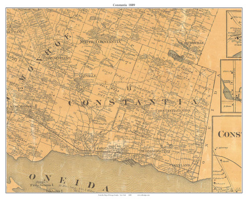 Constantia, New York 1889 Old Town Map Custom Print - Oswego Co.
