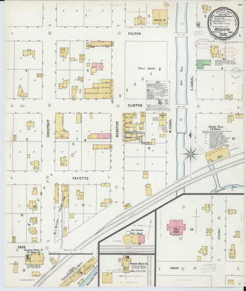Augusta Michigan 1899 - Fire Insurance Index - Old Map Reprint