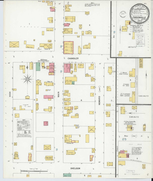 Carsonville Michigan 1900 - Fire Insurance Index - Old Map Reprint
