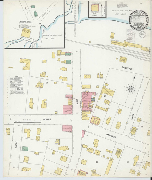 Concord Michigan 1900 - Fire Insurance Index - Old Map Reprint