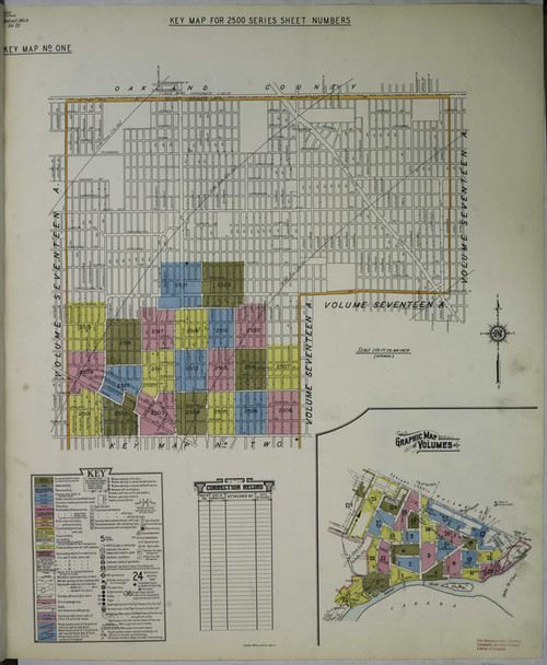 Detroit Michigan 1938 V25 - Fire Insurance Index - Old Map Reprint