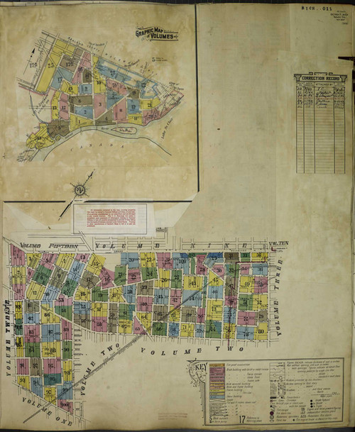 Detroit Michigan 1951 V6 - Fire Insurance Index - Old Map Reprint