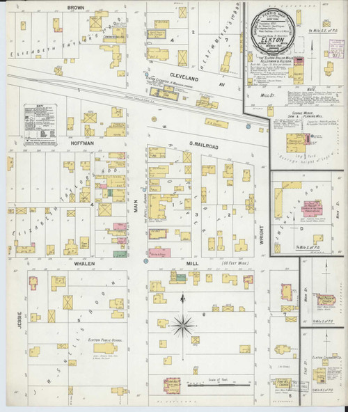 Elk Rapids Michigan 1895 - Fire Insurance Index - Old Map Reprint