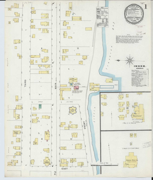 Harbor Springs Michigan 1896 - Fire Insurance Index - Old Map Reprint