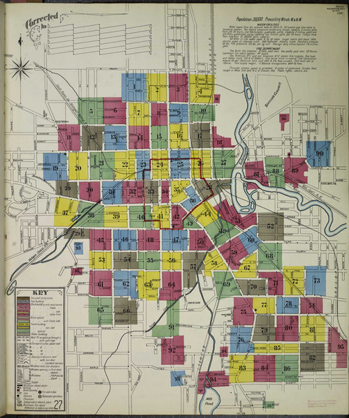 Kalamazoo Michigan 1908 - Fire Insurance Index - Old Map Reprint