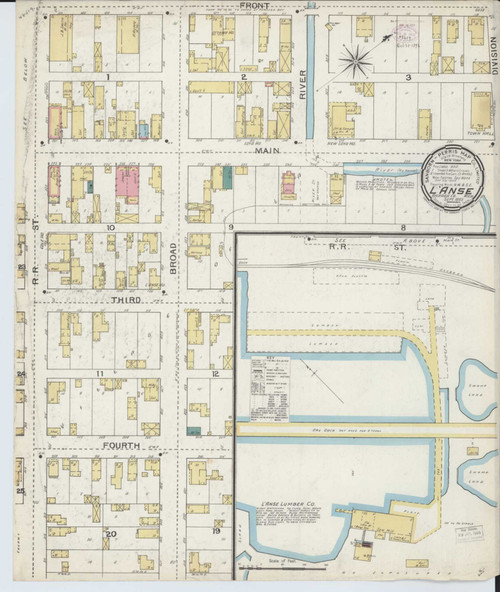 L'Anse Michigan 1893 - Fire Insurance Index - Old Map Reprint