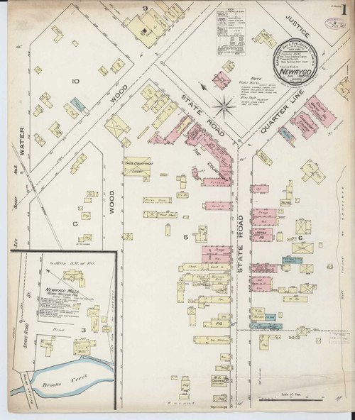 Newaygo Michigan 1886 - Fire Insurance Index - Old Map Reprint