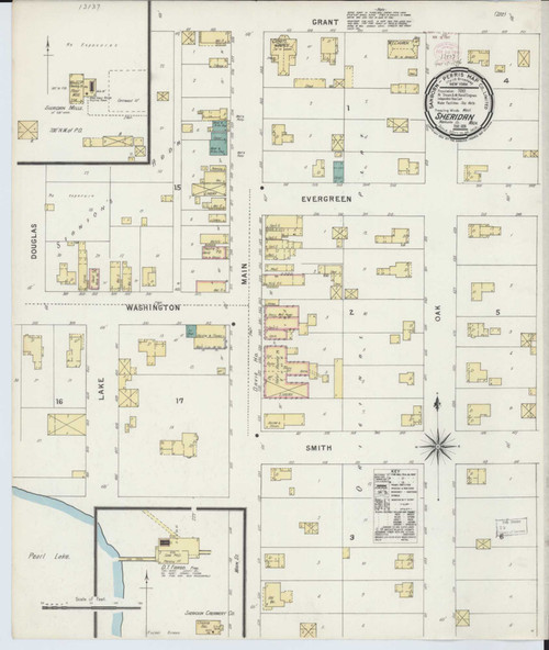 Sheridan Michigan 1896 - Fire Insurance Index - Old Map Reprint