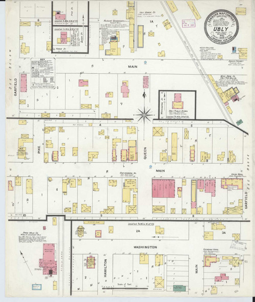 Ubly Michigan 1909 - Fire Insurance Index - Old Map Reprint