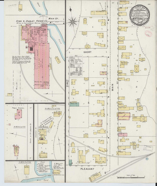 Watervliet Michigan 1895 - Fire Insurance Index - Old Map Reprint