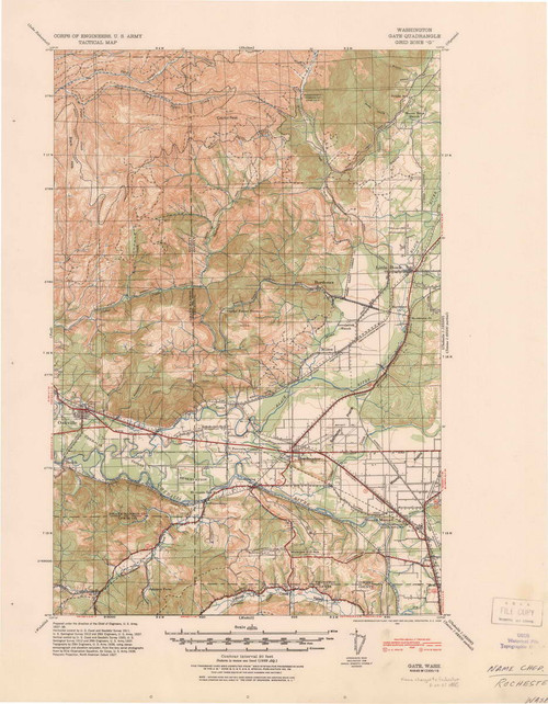 Gate, Washington 1941 (1941) USGS Old Topo Map Reprint 15x15 WA Quad 241254