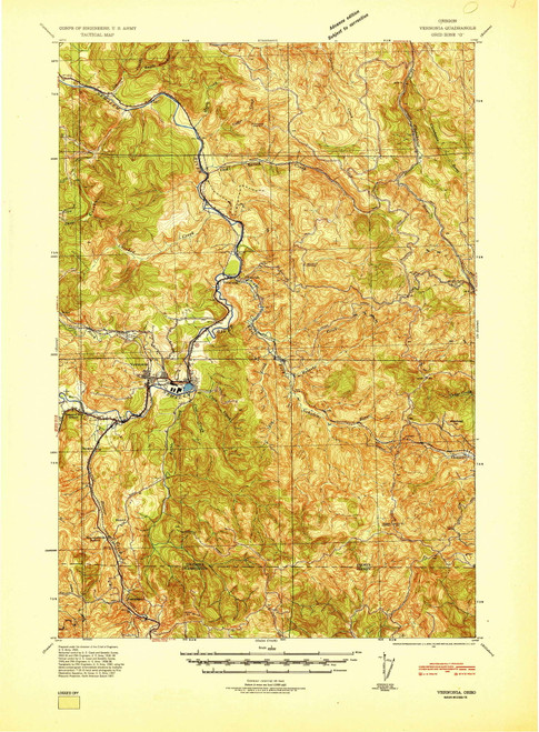 Vernonia, Oregon 1940 (1941) USGS Old Topo Map Reprint 15x15 OR Quad 463422