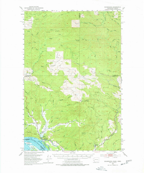 Skamokawa, Washington 1953 (1978) USGS Old Topo Map Reprint 15x15 OR Quad 243741