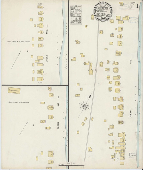 Salisbury Massachusetts 1898 - Fire Insurance Index - Old Map Reprint