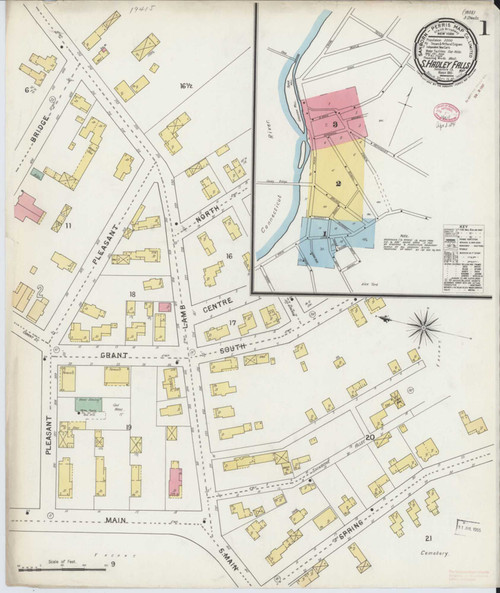 South Hadley Falls Massachusetts 1895 - Fire Insurance Index - Old Map Reprint