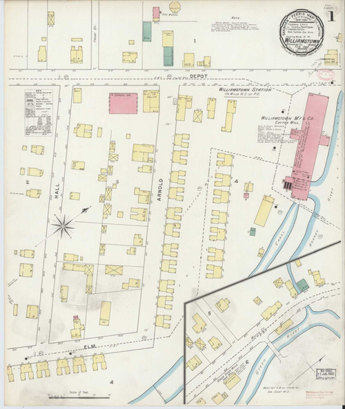 Williamstown Massachusetts 1895 - Fire Insurance Index - Old Map Reprint