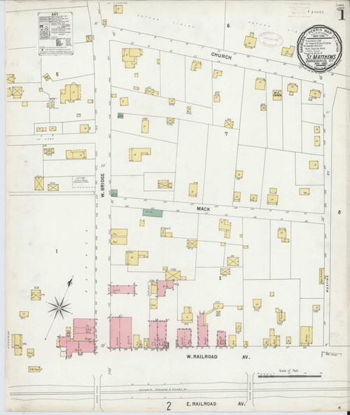 Saint Matthews South Carolina 1899 - Fire Insurance Index - Old Map Reprint