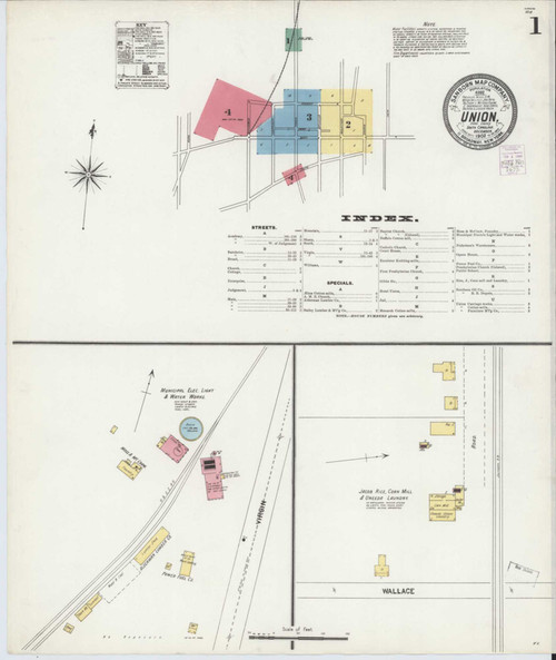 Union South Carolina 1902 - Fire Insurance Index - Old Map Reprint