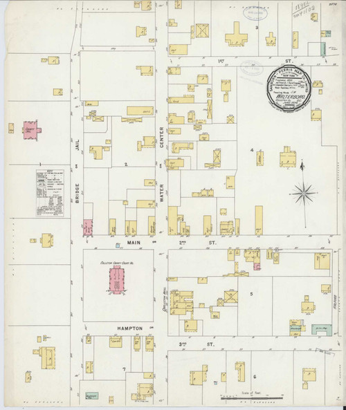 Walterboro South Carolina 1898 - Fire Insurance Index - Old Map Reprint