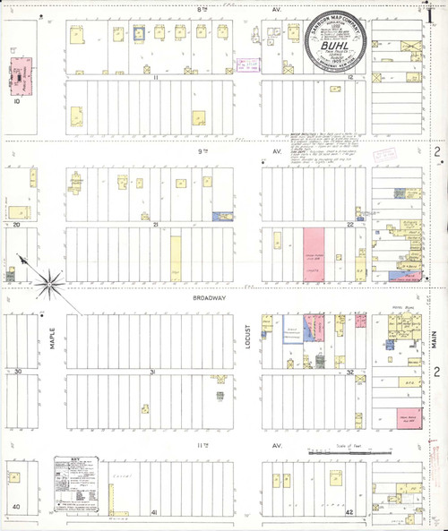 Buhl Idaho 1909 - Fire Insurance Index - Old Map Reprint