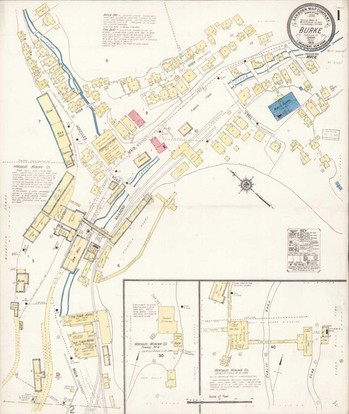 Burke Idaho 1918 - Fire Insurance Index - Old Map Reprint